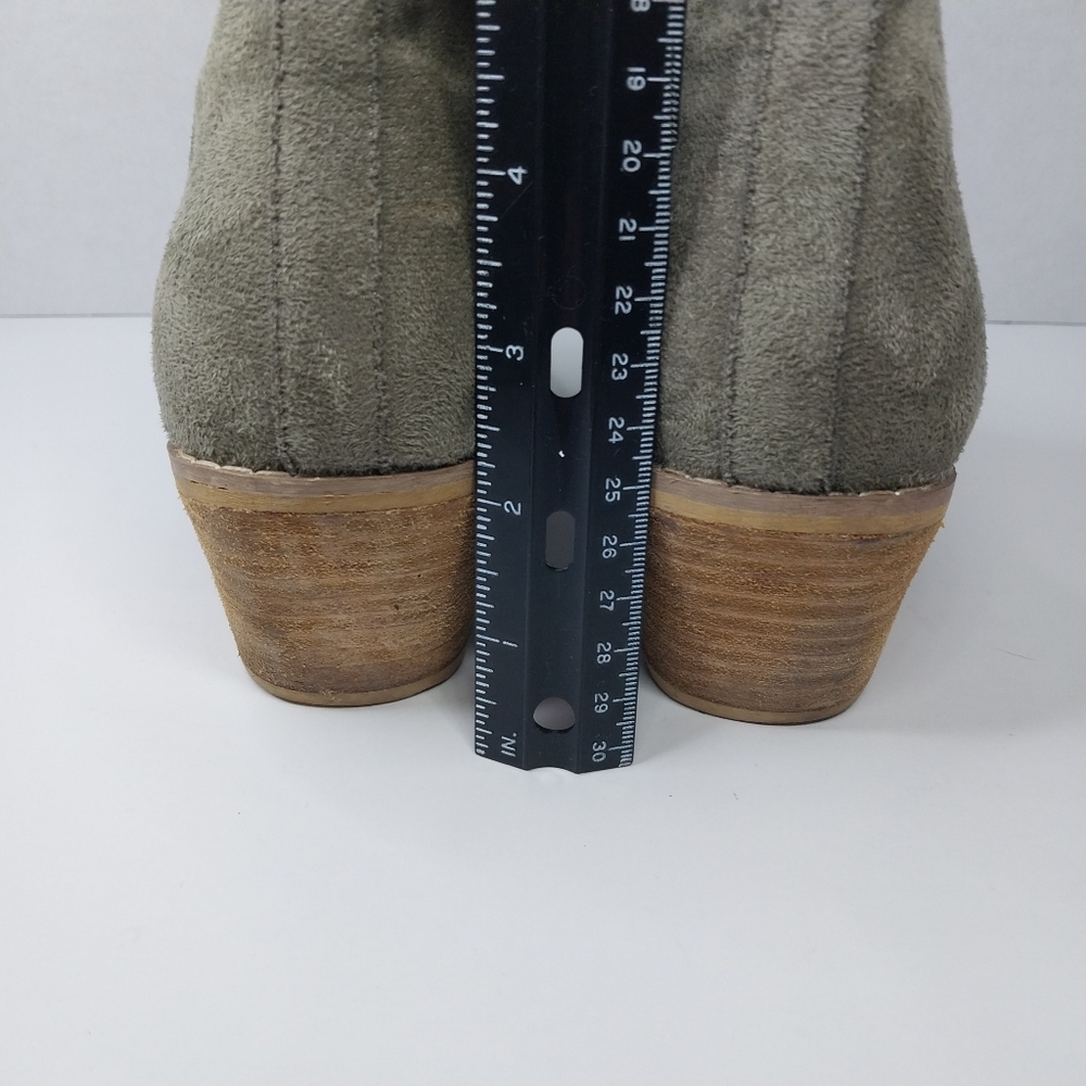 Mi.iM Womens Size 8.5 M LAVIN Western Leather Olive Green Pull On Ankle Booties - Picture 4 of 12